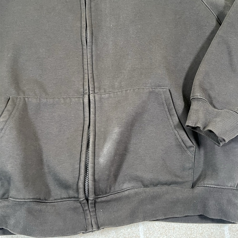 Fear of God ESSENTIALS Full Zip Up Hoodie Dark Olive Grey Size Medium - Picture 6 of 10